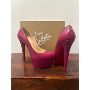 Christian Louboutin Daffodile 160 Veau Velours Platform Heels –  Size 38.5